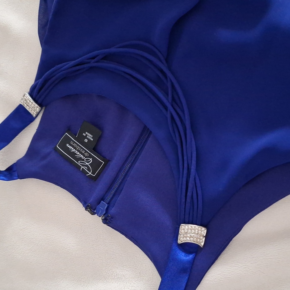 dressbarn Royal Blue Layered Midi Dress - Picture 3 of 4
